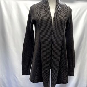 Lands’ End Open Front Cardigan Brown Sz Small (6-8)